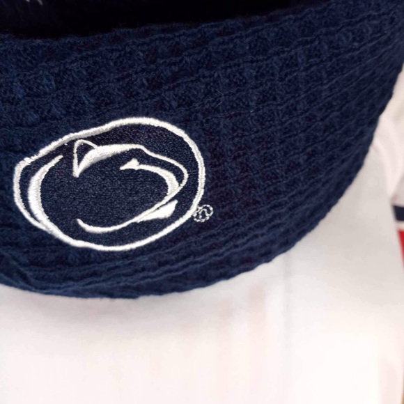 Penn State Nittany Lions Blue Thermal Waffle Knit Infinity Scarf One Size - Picture 4 of 7